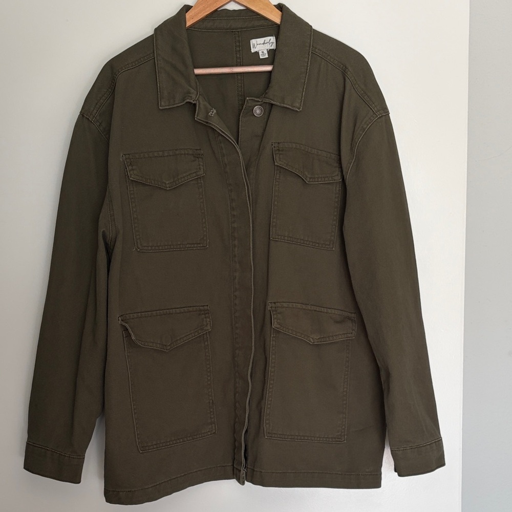 Wonderly Olive Utility Jacket Size XL